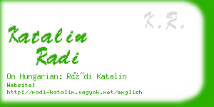 katalin radi business card